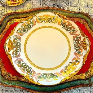 EUC- Superb Antique Jean Pouyat Limoges Art Nouveau Hand-Painted Serving Platter